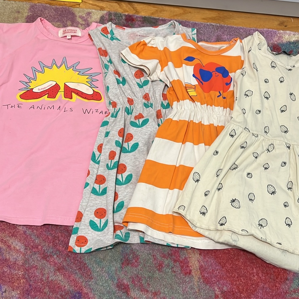 Bundle of 4 girls summer dresses size 4